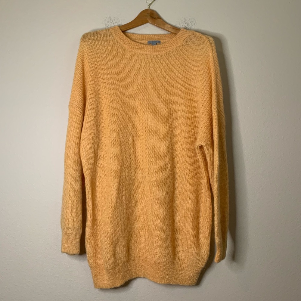 COS Soft Knit Crewneck Sweater in Pale Yellow